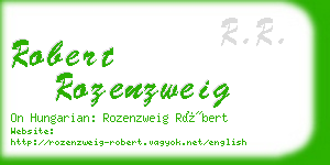 robert rozenzweig business card